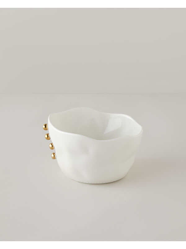 English Home Golden Gleam Porselen Kase 21 cm Beyaz-Gold