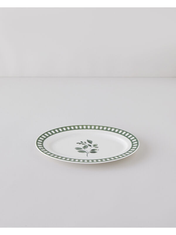 English Home Gardenia Porselen Kayık Tabak 30 cm Yeşil