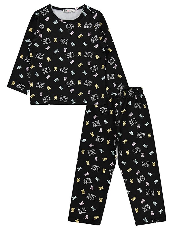 Civil Girls Dont Look Back Baskılı 2-5 Yaş Pijama Takımı - Siyah