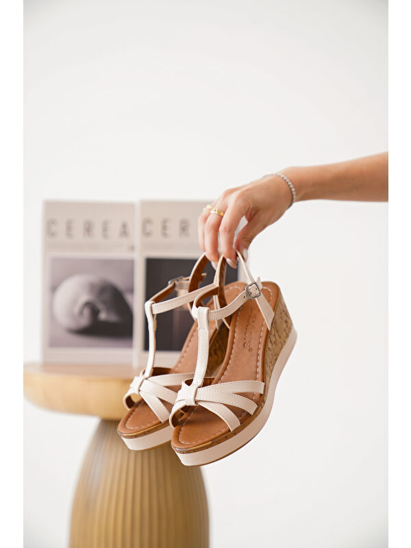 D02001 Günlük Kadın Klasik Dolgu Topuklu Ayakkabı - Görsel 3