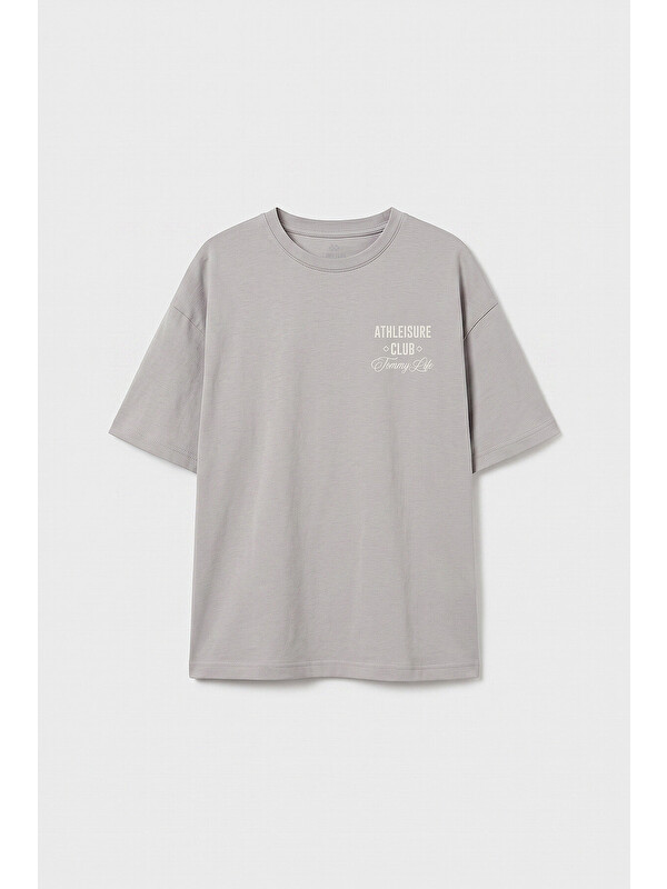 Tommylife Taş Oversize Kısa Kollu Baskılı Kız Çocuk T-Shirt - 75175