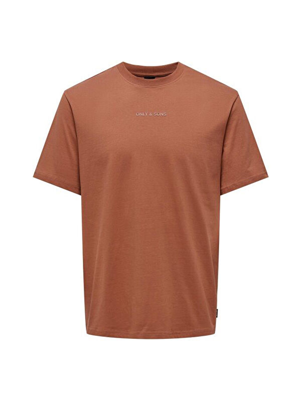 Only&Sons Onslevi % 100 Pamuk Relaxed Fit Bisiklet Yaka Logolu T Shirt 22028147