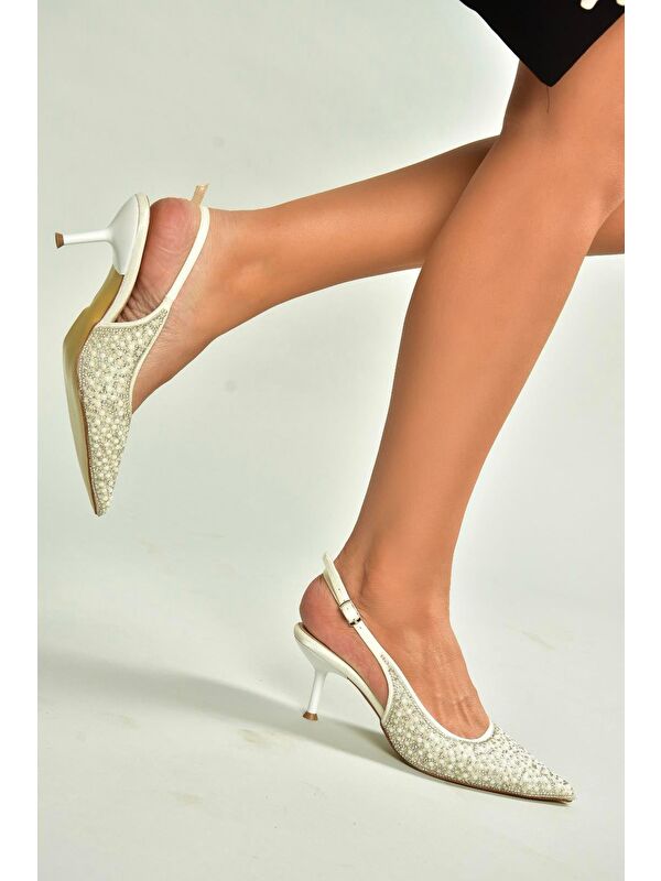 Fox Shoes Bej Kadın Topuklu Ayakkabı U676520404