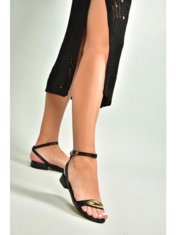 Siyah Kadın Sandalet U726017209 - Görsel 3