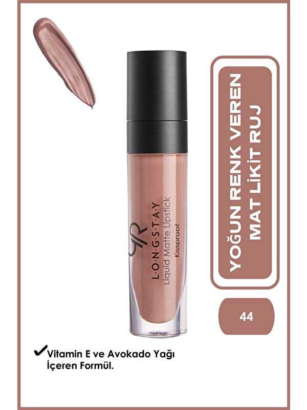 GOLDEN ROSE Longstay Liquid Matte Lipstick No:44 - Likit Mat Ruj