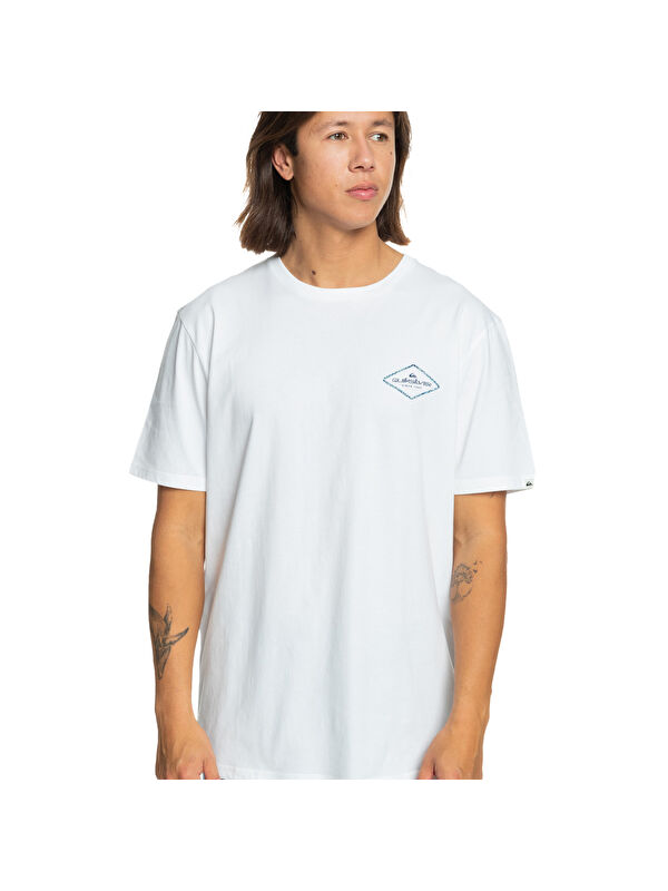 Quiksilver Circle Up Erkek Beyaz Tişört