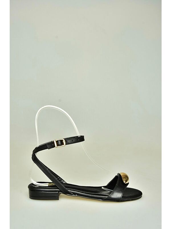 Siyah Kadın Sandalet U726017209 - Görsel 6