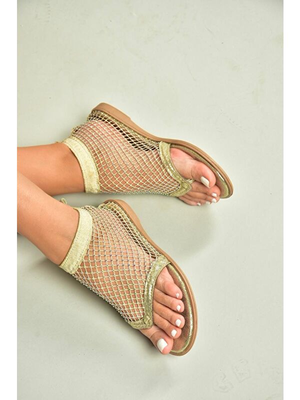 Altın Kadın Sandalet U713261215 - Görsel 5