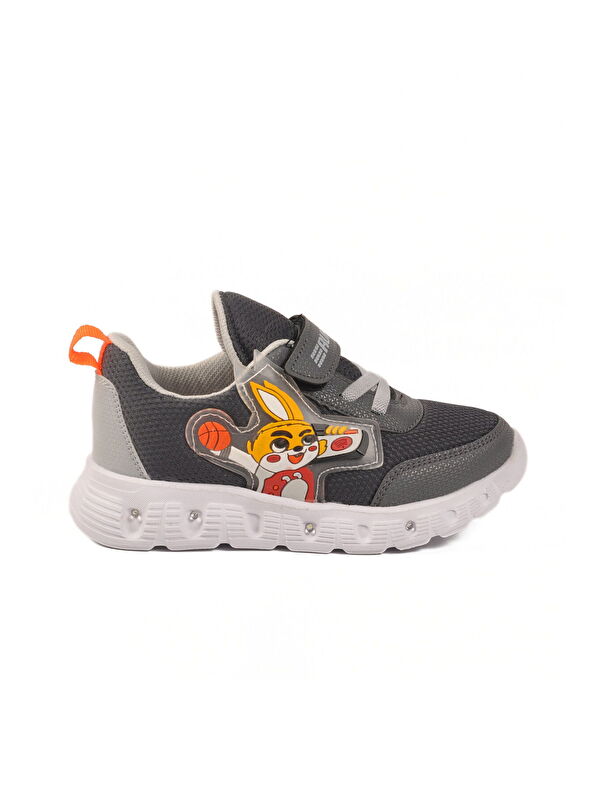 Ayakmod Füme Cırtlı Işıklı Hafif Unisex Çocuk Spor Ayakkabı 1015 P