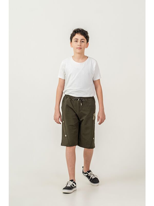 Mışıl Kids West Coast Baskılı Yanlar Çıtçıtlı Erkek Çocuk Şort