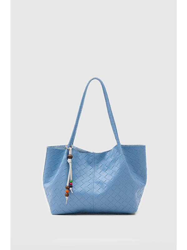 Shulebags Miura Charm Detaylı Örgü Omuz İndigo