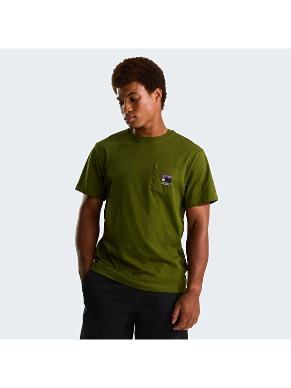 The North Face Mountain Logo Relaxed Erkek Haki Tişört