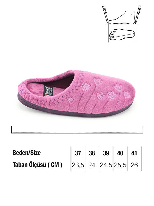 Gezer Siyah Gezer Kışlık Pu Kadın Rahat Taban Nakışlı Tasarım Ev Bahçe Terlik