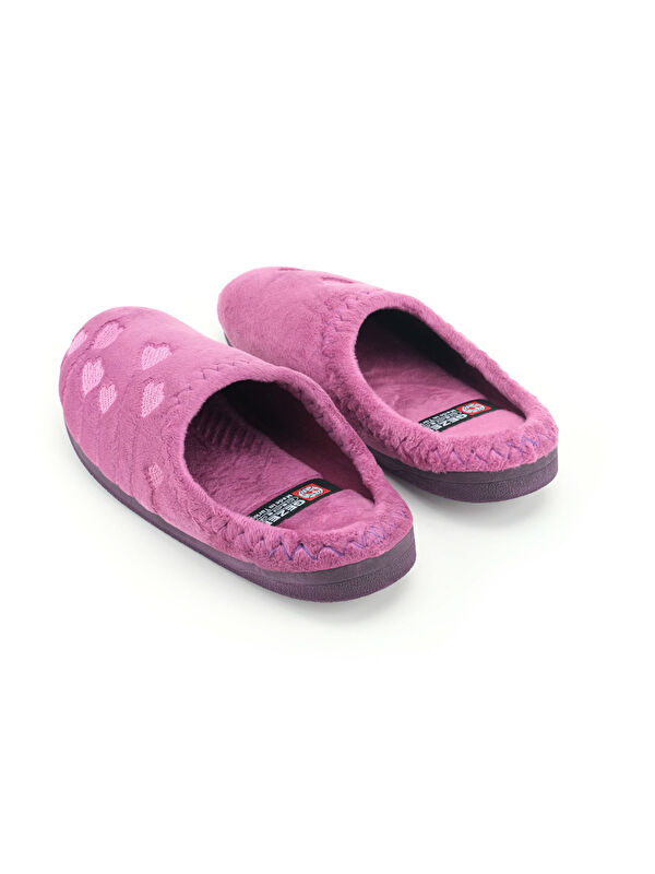 Gezer Siyah Gezer Kışlık Pu Kadın Rahat Taban Nakışlı Tasarım Ev Bahçe Terlik