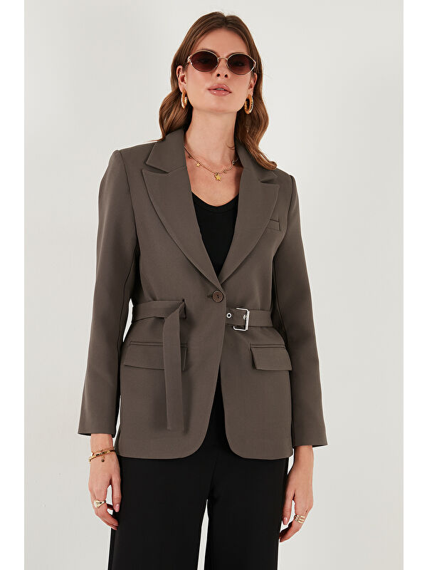 Lela Regular Fit Kruvaze Yaka Kemerli Blazer Ceket 6839367