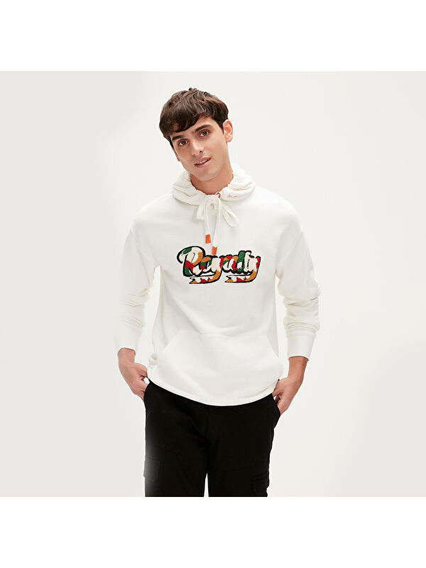 Bad Bear Royalty Erkek Beyaz Sweatshirt