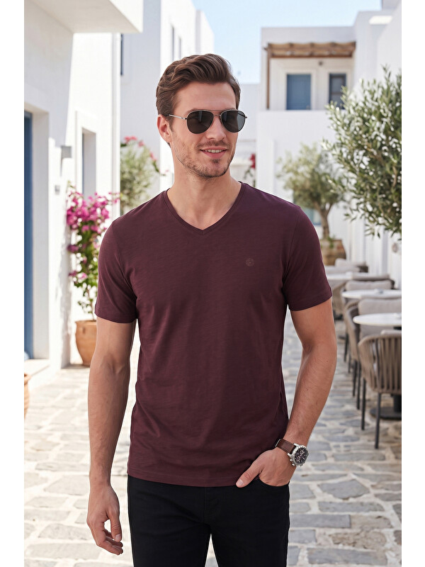 Buratti Pamuklu Regular Fit V Yaka T Shirt 5902719