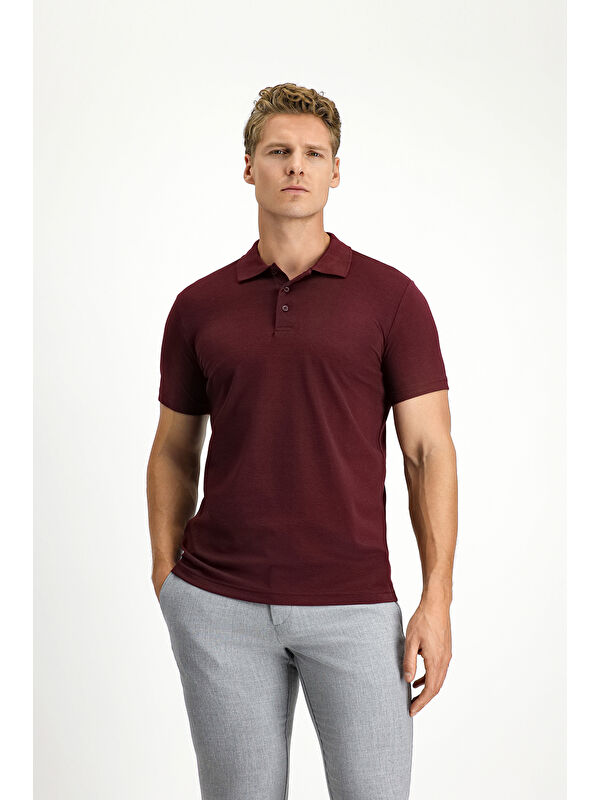 Kiğılı Slim Fit Dar Kesim Pamuklu Polo Yaka Tişört