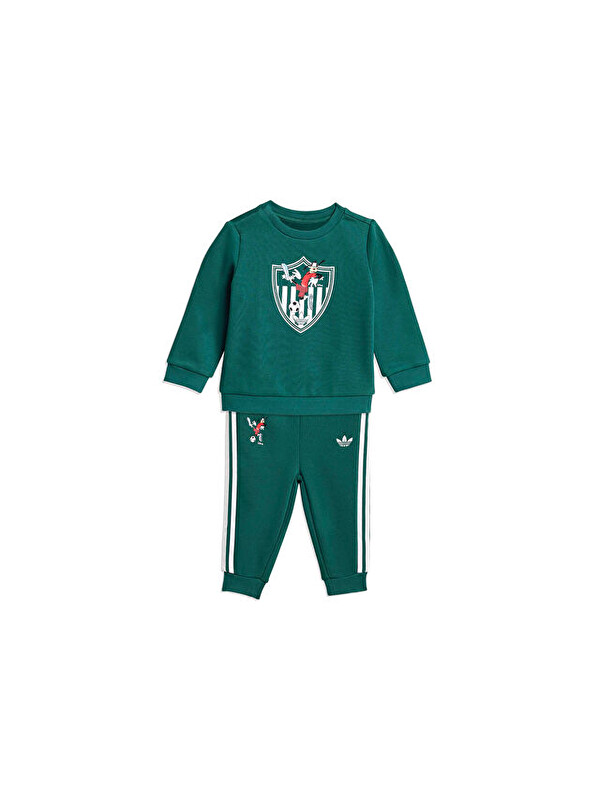 Adidas Crew Set Bebek Günlük Eşofman Takımı KC8425 Yeşil