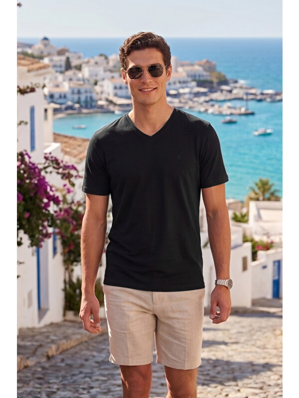 Buratti Pamuklu Regular Fit V Yaka T Shirt 5902719