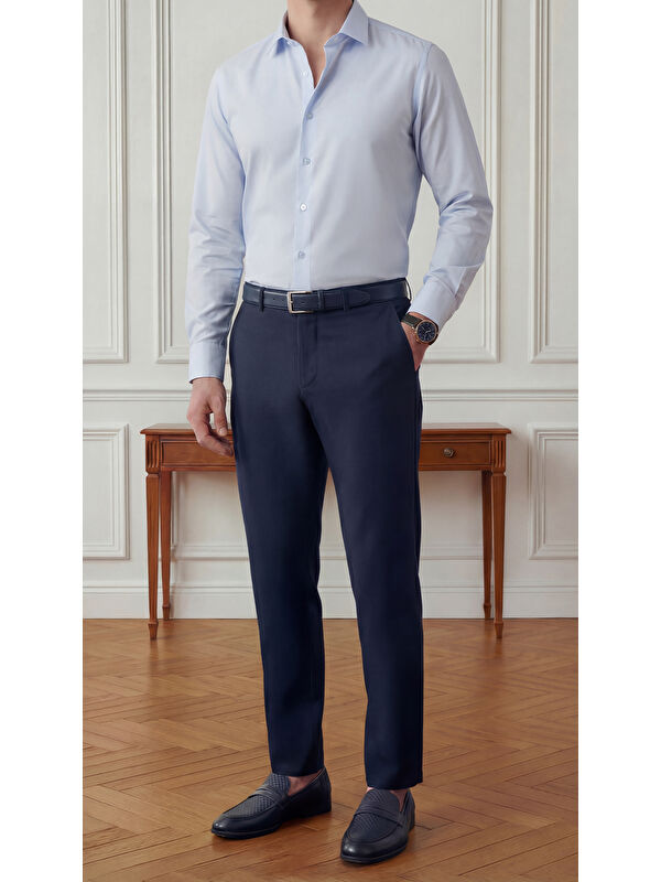Etikmen Spor Klasik Lacivert Kolay Ütülenebilir Easy Iron Erkek Pantolon
