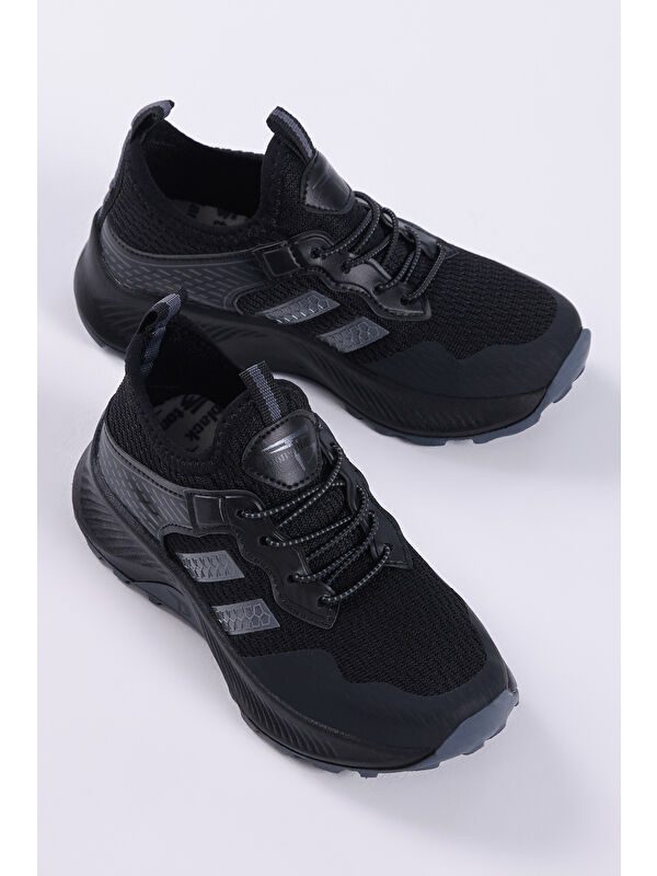 Tonny Black Beyaz Tonny Black Rahat Kalip Çocuk Unisex Nefes Alabilen Kumaş Bağcıklı Sneaker