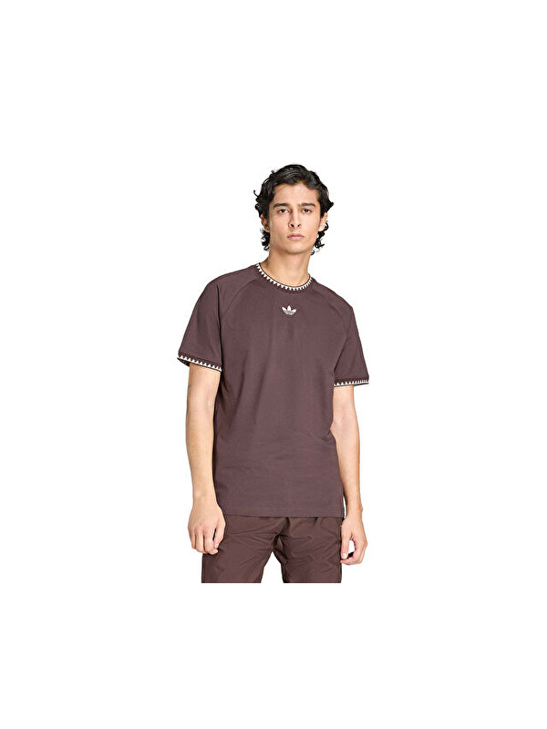 Adidas Chest Str Ss T Erkek Günlük Tişört KE2170 Kahverengi