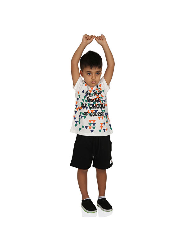 Toontoykids Erkek Çocuk Renkli Baskılı Şortlu Takım