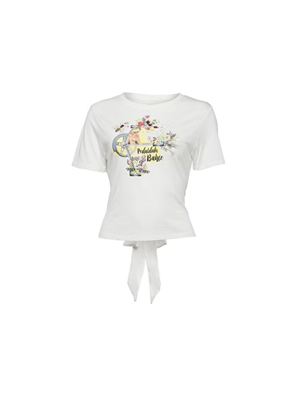 Biggdesign Nature Pedaldaki Bahçe Kadın T-shirt