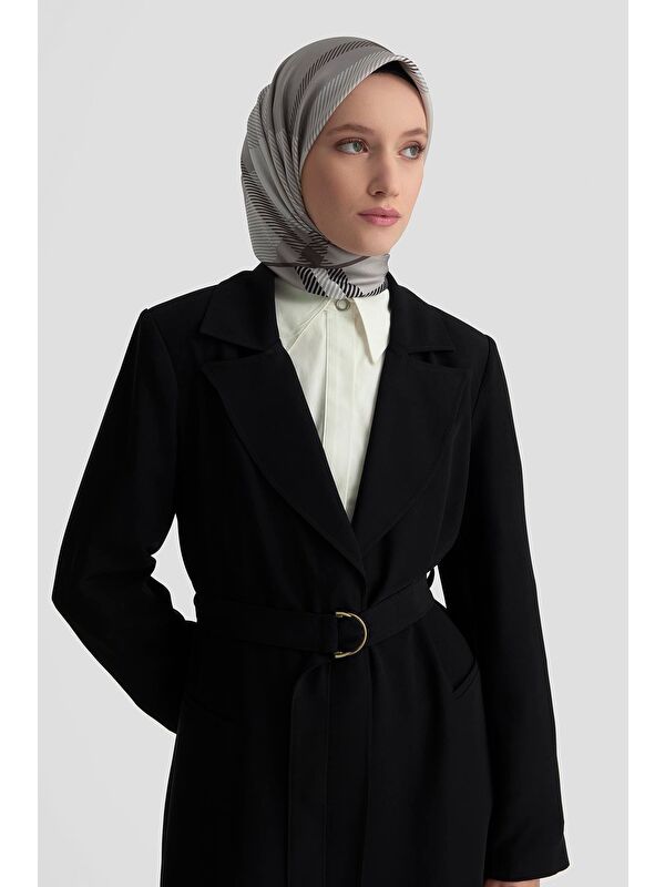 ARMİNE Kemerli Ceket 25K5103 Siyah