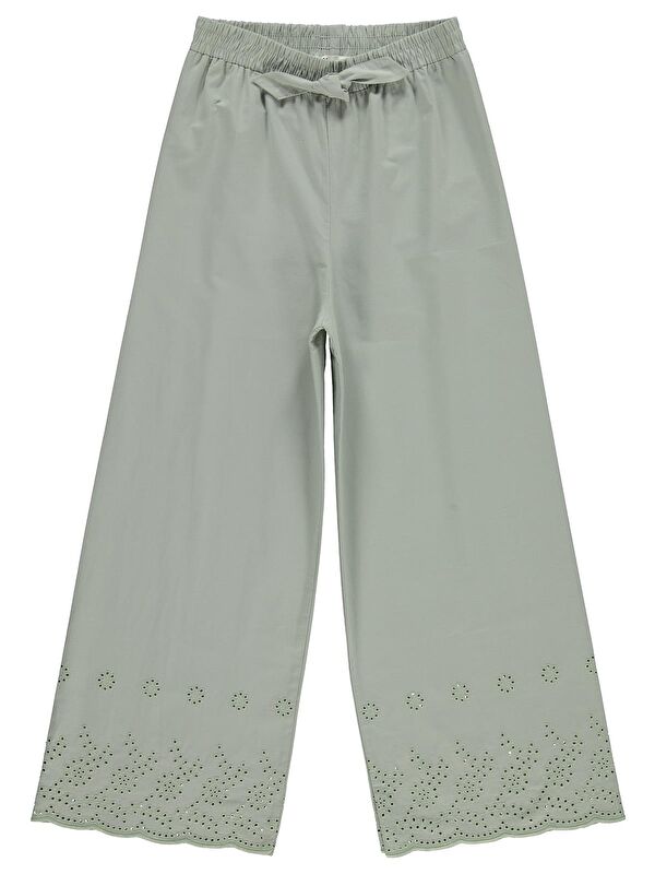 Civil Girls Beli Kemerli 10-13 Yaş Pantolon - Yeşil