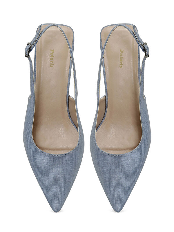 325028K.Z 5FX Mavi Kadın Topuklu Ayakkabı - Görsel 5