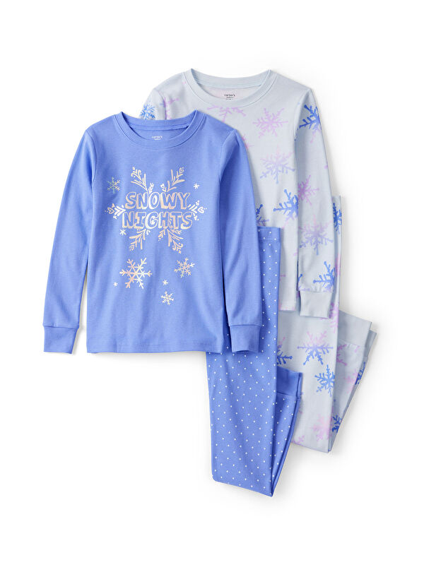 Carter's Kız Çocuk Mavi Pijama Set