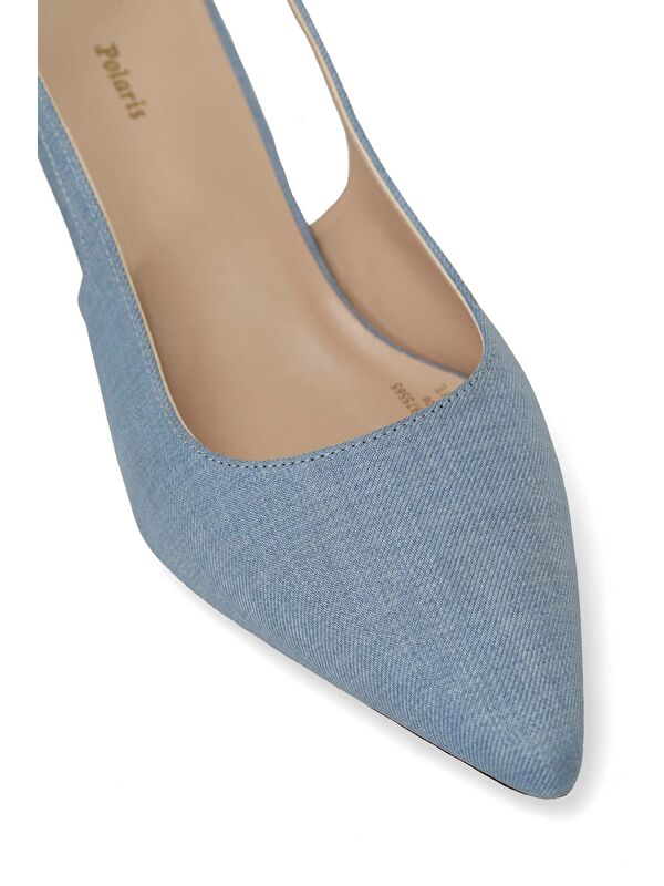 325028K.Z 5FX Mavi Kadın Topuklu Ayakkabı - Görsel 8