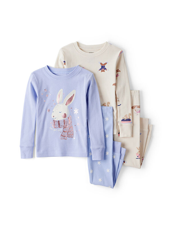 Carter's Kız Çocuk Ekru Pijama Set