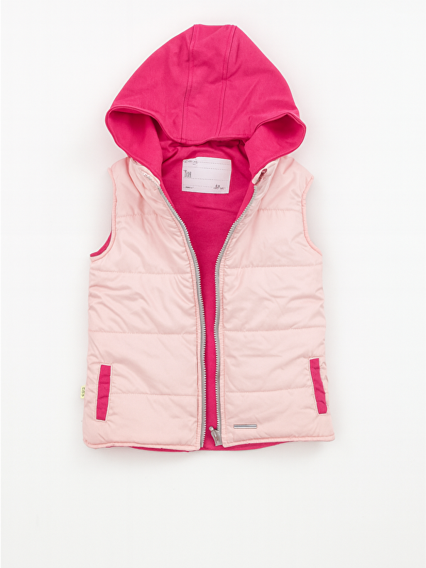 Casabony Pembe Kız Çocuk Anorak Şişme Yelek
