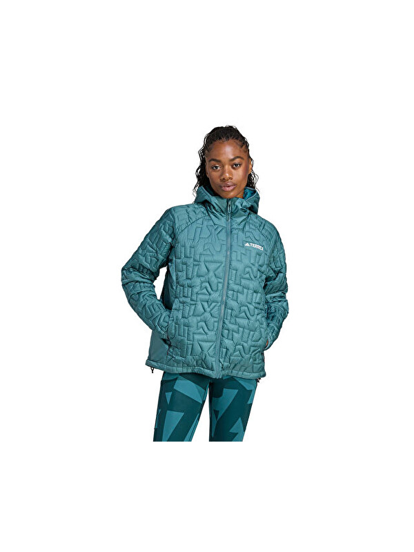 Adidas W Terrex Xpr Lf Ho Jkt Kadın Outdoor Montu JL9806 Mavi