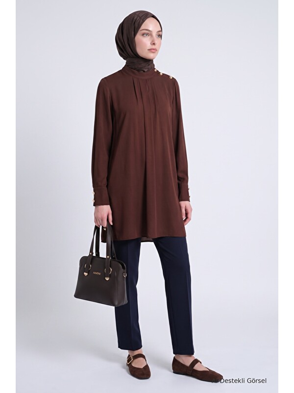 ARMİNE Beli Lastikli Pantolon Lacivert