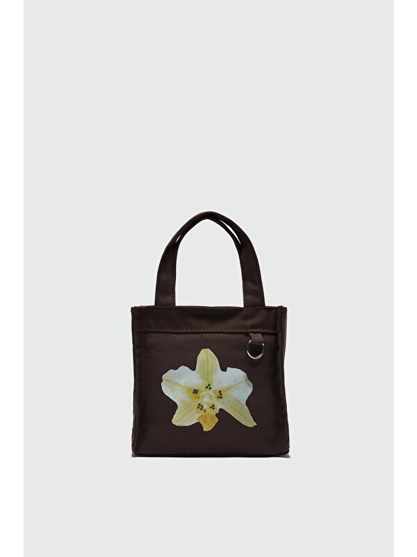 Shulebags Salva Mini Desenli Kanvas Çapraz Çanta Kahverengi