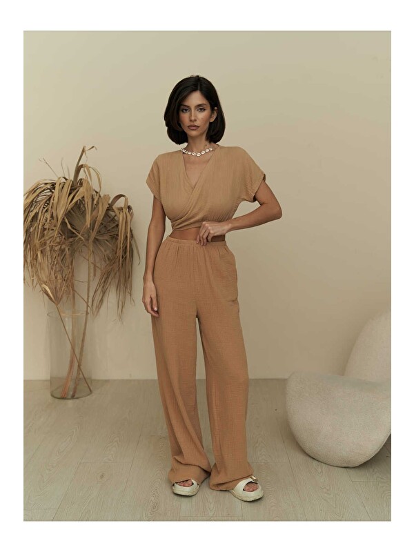 Mai Collection Phuket Toffe Müslin Crop Takım