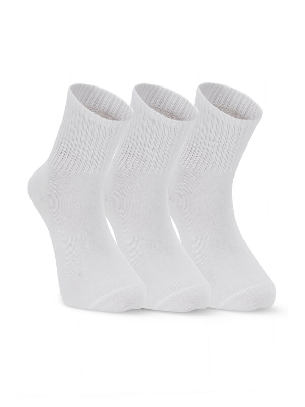 SLAZENGER JUMPY 3 lü Erkek Beyaz Çorap