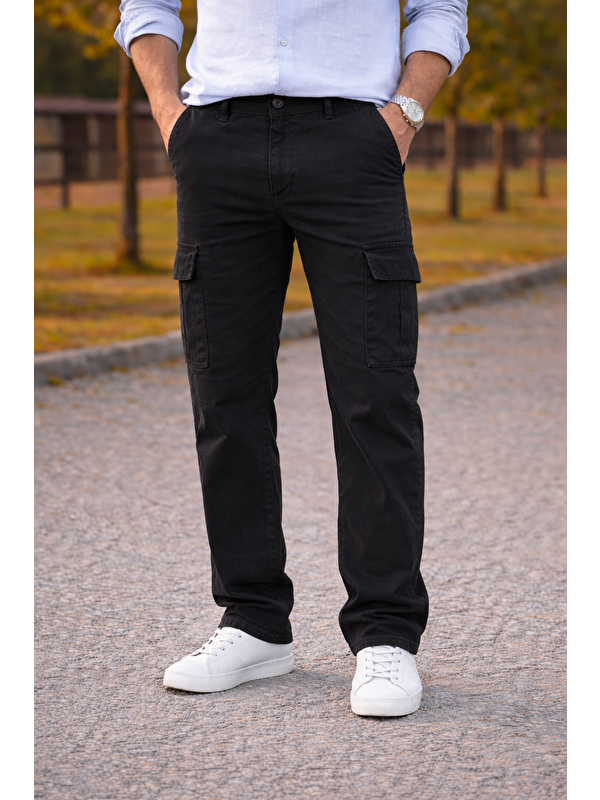 Comstar Erkek Premium Comfort Füme Kargo Baggy Pantolon
