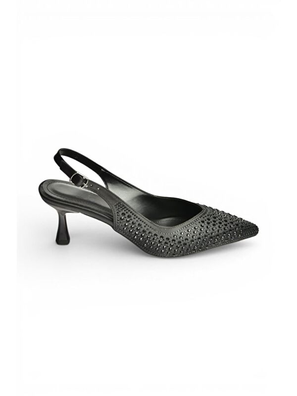 Fox Shoes Siyah Kadın Topuklu Ayakkabı Y676198104