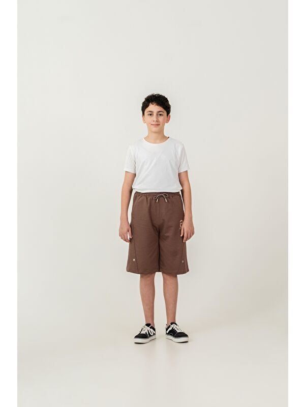 Mışıl Kids West Coast Baskılı Yanlar Çıtçıtlı Erkek Çocuk Şort