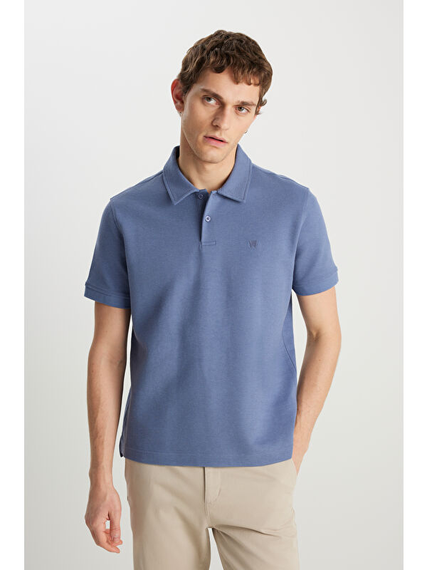 Wrangler Regular Fit Açık Mavi Polo Yaka Tişört