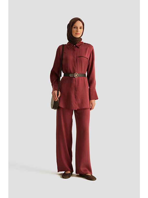 ARMİNE Cupra Palazzo Pantolon 25Yd4245-2 Bordo