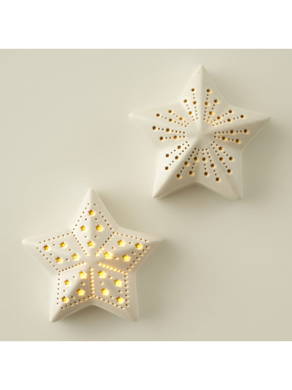 Bella Maison Star 2'li Yılbaşı Ledli Aydınlatma Beyaz (11x11x4 cm)