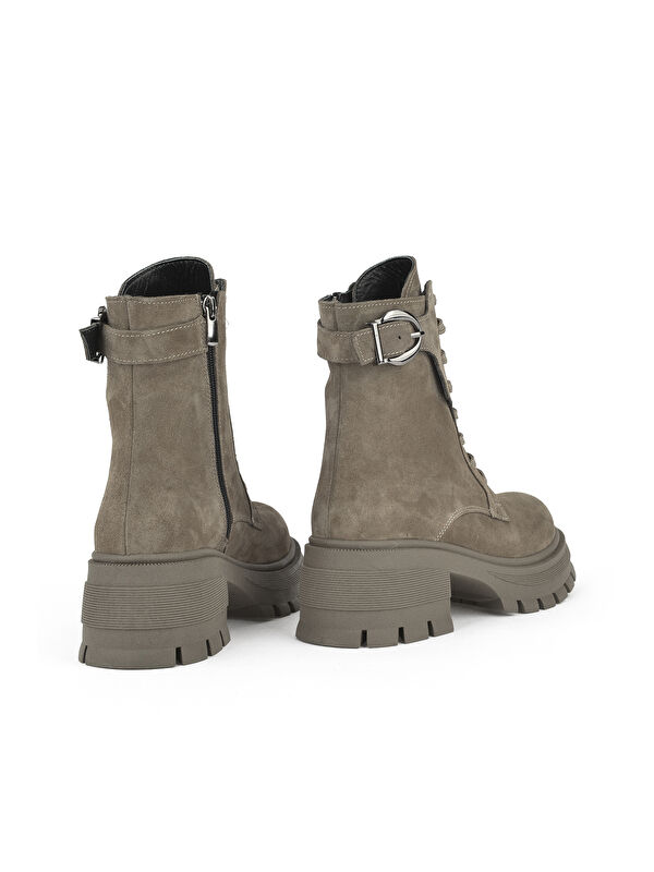 Kadın Hakiki Deri Bot 153359Z6162 Vizon - Görsel 4