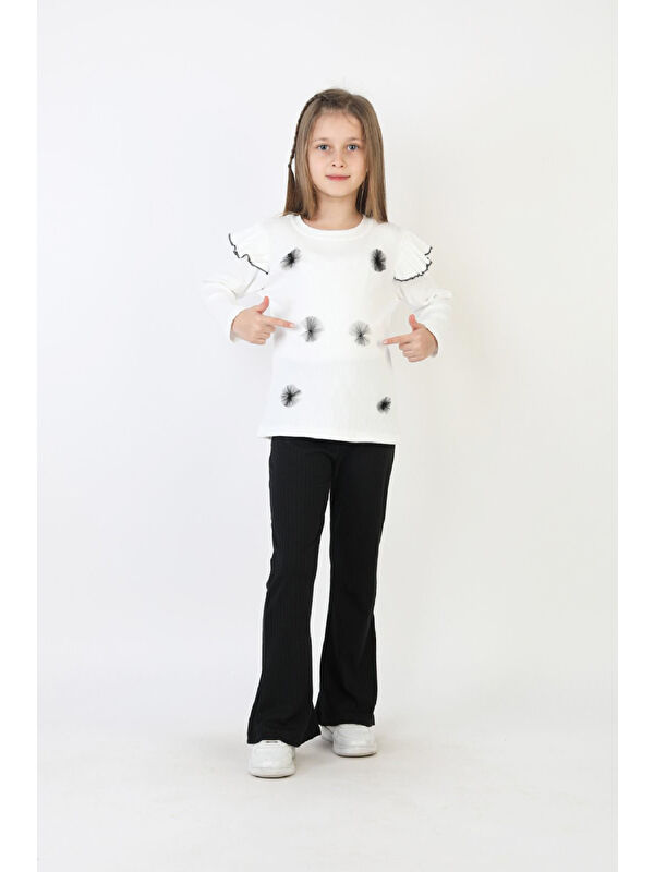 Modanino Kız Çocuk 2'li Takım (Pantolon+Bluz) 3-8 Yaş 12504