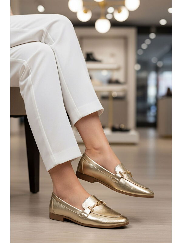 Ayakmod Gri Ayakmod Hafif Esnek Kadın Babet Ayakkabı 572478 Z